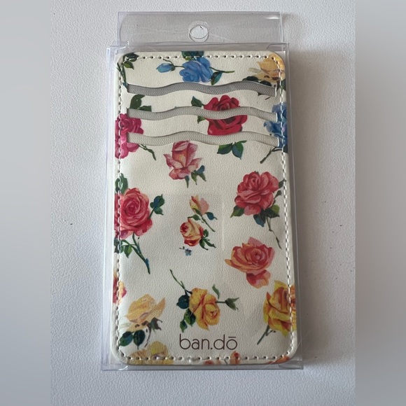 COPY - ๐บ ๐ Ban.do better together leatherette card holder / floral ๐ธ ๐ NWT - Picture 3 of 4